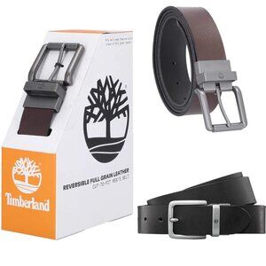 NEW Timberland Men's Reversible Leather Cut-To-Fit Belt 32”–44” Brown/Black